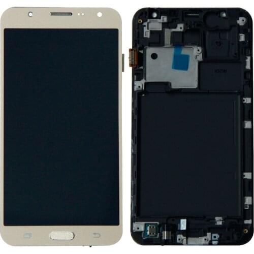 For Samsung Galaxy J7 2015 J700M J700H J700 LCD Display Touch Screen Digitizer Glass Assembly with Frame
