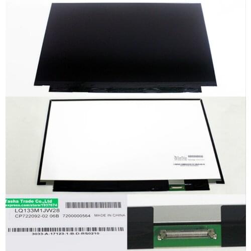 13.3 LED LCD matrix Screen for LQ133M1JW28 1920x1080 WUXGA FHD eDP 30pin Display For Fujitsu FST U937 CP722092-02