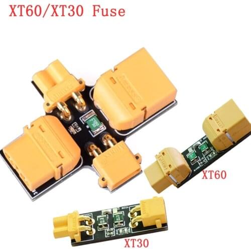 1Pcs 2 In 1 XT60 XT30 Fuse Smoke Stopper Circle Breaker With Voltage Display Voltage Alarm AMASS XT30 XT60 Connector