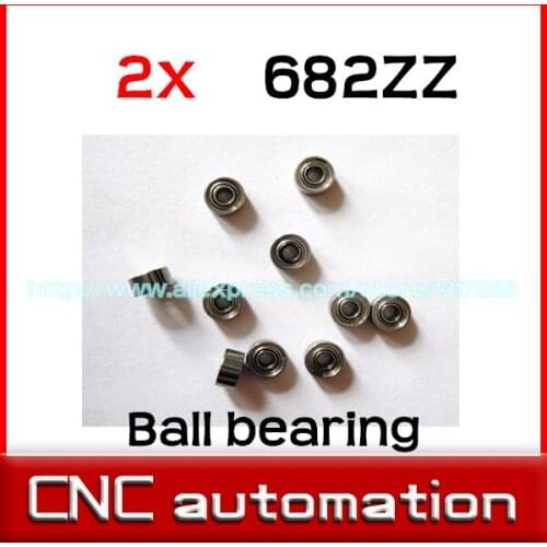 2pcs thin wall deep groove radial ball bearing 682ZZ 2*5*2.3 mm radial shaft