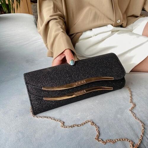 2020 New Fashion Sequined Envelope Clutch Womens Evening Bags Day Clutches Wedding Purse Female Handbag Banquet Bag FTB268