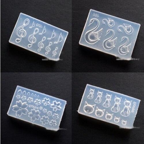 24Pcs Mini Size Food Doughnuts Bread Silicone Mold Flower Cat Heart Resin Molds A0NF