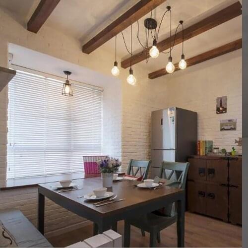 AC85-265V 500W (Max.) 5-End Pendant Light Ceiling Wall Lamp E27 Base Socket Holder Retro Vintage Style for Bedroom Living Room