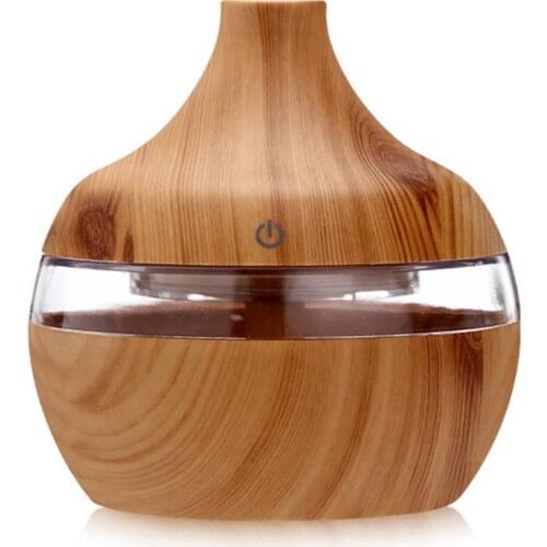 Wood Grain Essential Oil Aromatherapy Diffuser USB Charging Home Air Humidifier Purify Soothing LED Night Light Mist Maker