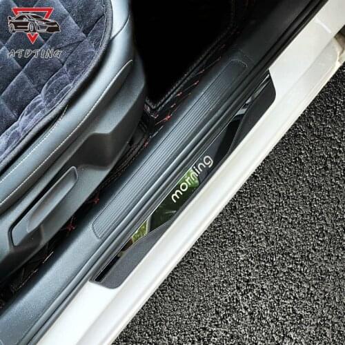 For Car Accessories Styling Kia Morning 2017 2018 2019 Stainless Steel Door Sill Cover Protector Scuff Plate Auto Sticker Pedal
