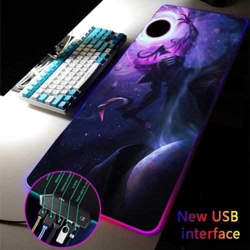 40*90CM Multi-interface Large RGB Gaming Mouse Pad League of Legends Docking Mousepad Dock USB HUB Typec Interface Gamer DeskMat