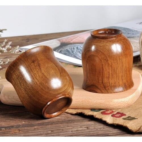 Wooden Big Belly Cups Handmade Natural Spruce Wood Cups Beer Tea Coffee Milk Water Cup Kitchen Bar Drinkware Milk Mug #P2
