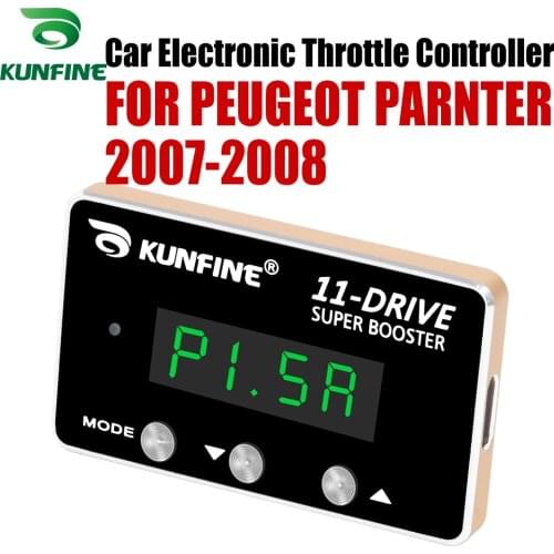KUNFINE Car Electronic Throttle Controller Racing Accelerator Potent Booster For PEUGEOT PARNTER 2007-2008 Tuning Part