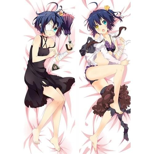 February Anime Chuunibyou demo koi ga shitai! Takanashi Rikka Nibutani Shinka Dakimakura Pillow case Hugging Body Pillow Cover