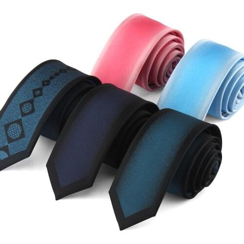 High Quality 2019 New Designers Brands Fashion Business Casual 5.5cm Slim Ties for Men Skinny Necktie Student Work with Gift Box