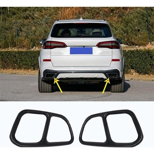 For BMW X5 F15 X6 F16 2014-18 Car Stainless Steel Tail Throat Muffler Exhaust Pipe Cover Car Accessories