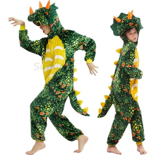 Kigurumi Winter Flannel Dinosaur Onesies For Adults Unicorn Pajama Women Dinosaur Pyjamas Kids Overall Onesies Animal Pijamas