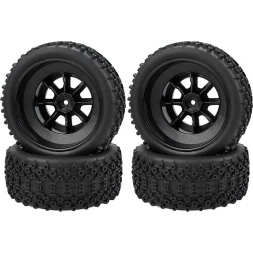 110MM Tyre Wheels Short Course Truck Tyre Wheel Rim 12mm Hub Hex For 1/10 RC Car Traxxas Slash HPI Redcat