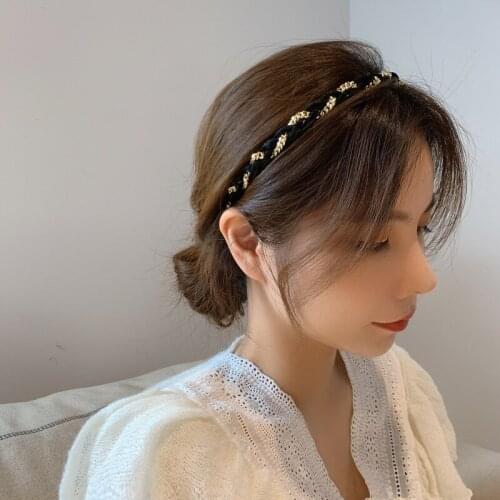 Korean jewelry Dongdaemun twist chain headband French elegant headband hairpin headband press hair head jewelry women