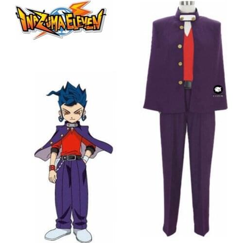 Inazuma Eleven Cosplay Tsuru gi kyosu ke Costume Burgundy Winter School Uniform Halloween Custom Made