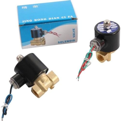 3/8'' Female thread Brass Electric Magnetic Valve DC12V DC24V AC220V Normally Closed One Way Solenoid Valve Pneumatic Fittings