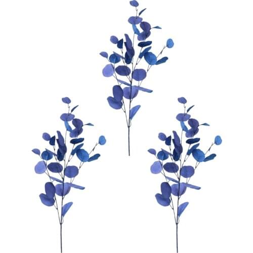 Eucalyptus Leaf Simulation Plant Reen Plants Bonsai Flower Ins 3 Sticks/100g Hotel Wedding Decoration For Gift Dried Flowers