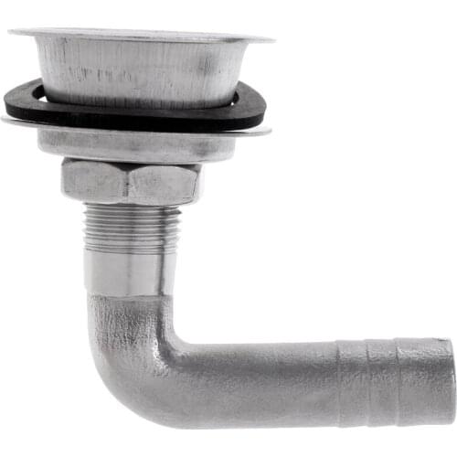 Marine Boat Flush Mount Fuel Gas Tank Vent 90° Heavy Duty Stainless Steel for 5/8" Hose
