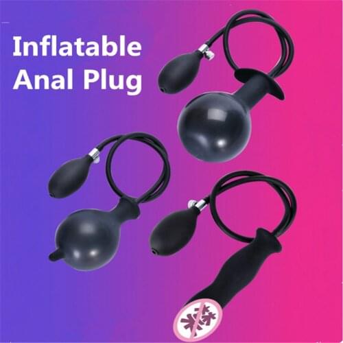 Inflatable Butt Plug Gay Anal Plug Dildo Bdsm Sexy Expander Anal Silicone Inflatable Anal Plug Anal Sex Toys Prostate Anal Pear