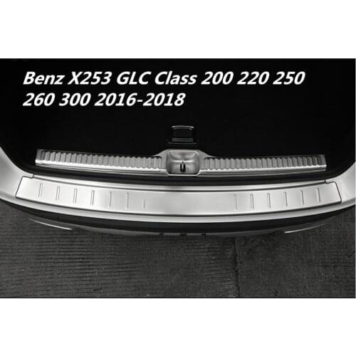 Car Rear Trunk Door Sill Scuff Plate Entry Guards Cargo Step For Benz X253 GLC Class 200 220 250 260 300 2016-2018