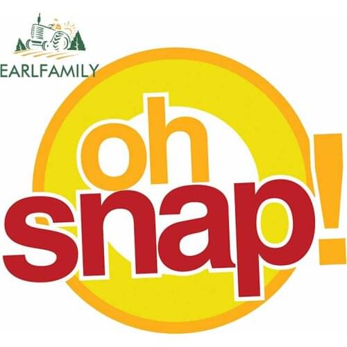 EARLFAMILY 13cm x 10.8cm For Oh Snap Motorcycle Car Bumper Stickers Car Accessories Decal Waterproof Occlusion Scratch Decor