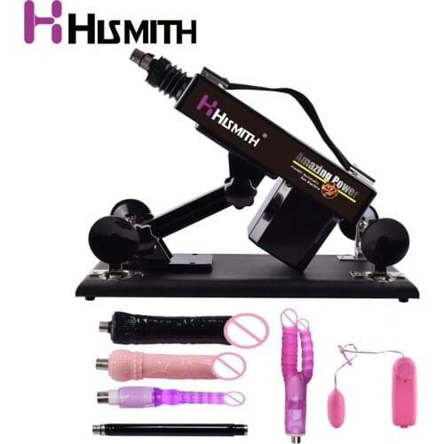 Hismith Automatic Sex Machine Multi-speed Retractable Adjustable 6 Pcs Accessories Vibrator Sex Toys Sex Machine Gun for Women