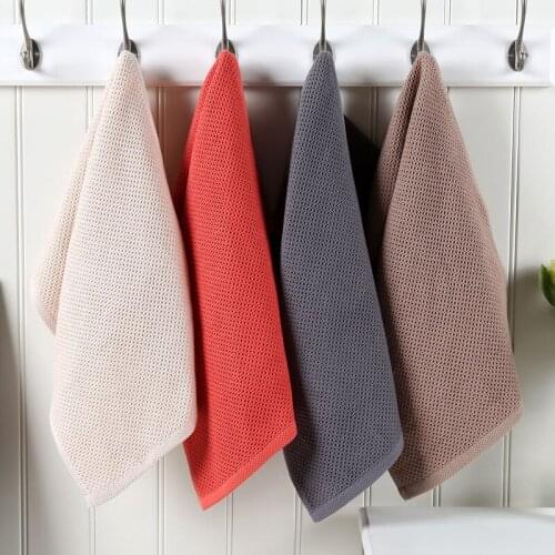 100% Cotton Adult Hand Towel Plaid Hand Towel Facial Treatment Magic Bathroom Sports Waffle Towel 35x35 Cm Towel