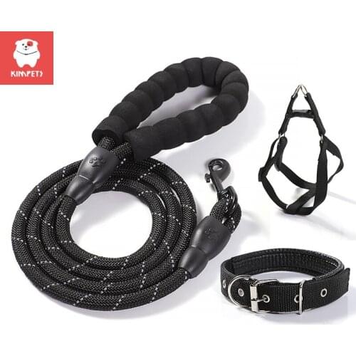 Kimpets Dog Leash Pet Dog Walking Rope Medium and Small Dog Collar Vest Style Puppy Dog Chain Three-piece Suit
