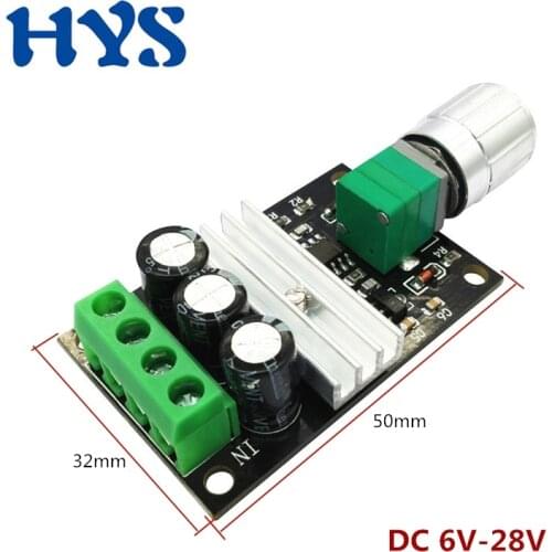 PMW DC 6V-28V 3A Motor Speed Controller 12 V Volt Voltage Control Speed Regulator Control DC12V PMW Adjustable Drive Module 24V
