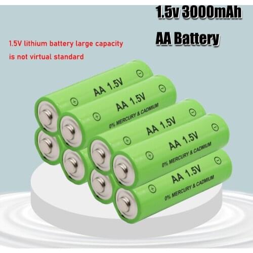 1.5V 3000mah AA Battery alkaline Rechargeable Battery 2100mah 1.5V AAA Battery for Flashlight rechargeable Battery