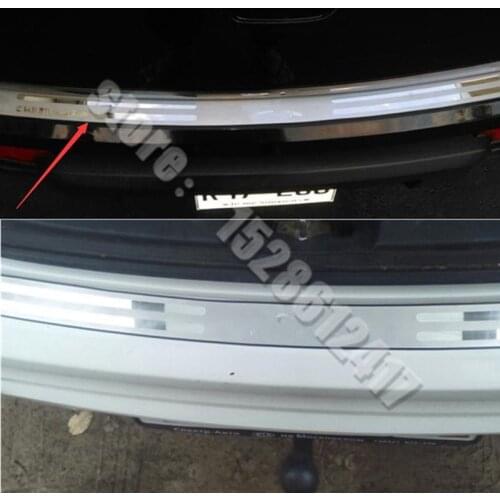 Car styling REAR BUMPER PROTECTOR STEP PANEL COVER BOOT SILL PLATE TRUNK FOR 2008-2013 KIA SOUL