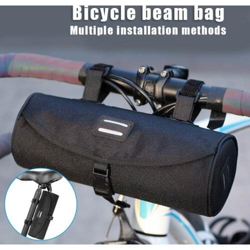 Bike Handlebar Bag Reflective Bike Frame Pouch Bicycle Front Bag Multifunction Bike Storage Bag for Cycling Riding XR-Hot