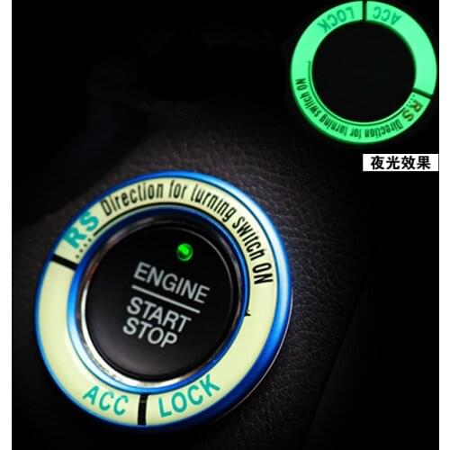 Luminous Engine Start Stop Rings Decorated Frame For Ford Mondeo 2013 14 15 16 17 2018 Edge AAA105