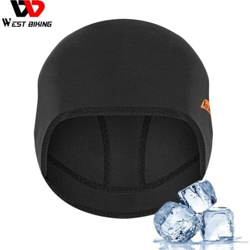 WEST BIKING Summer Cycling Cap Ice Silk Bicycle Hat UV Protection Racing Headwear Motorcycle MTB Bike Breathable Helmet Lining