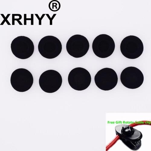 XRHYY 2/5Pairs Black Replacement 35mm Foam Pads Ear Pad Sponge Earpad Headphone Cover For Headset 1.4"+Free Rotate Cable Clip