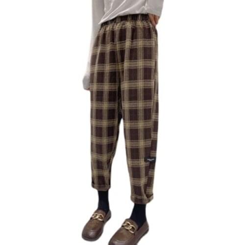 Женские брюки в клетку Xulanbaby China At AliExpress