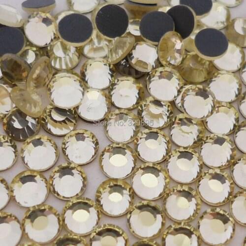 SS6-SS40 LT.Yellew DMC HotFix Rhinestones Flatback Glass Iron-on For Crafts garment shoes bags scarf nail jeans Decorations