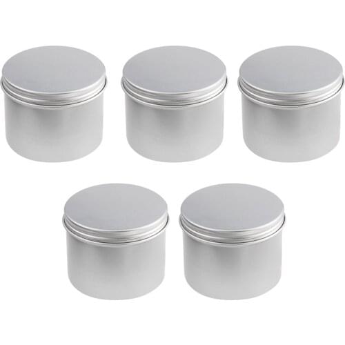 Tin box Refillable Box 10/15/30/50/60ml Aluminum Cosmetic Small Tins Storage Jars Empty Cosmetic Screw Top Sample Containers