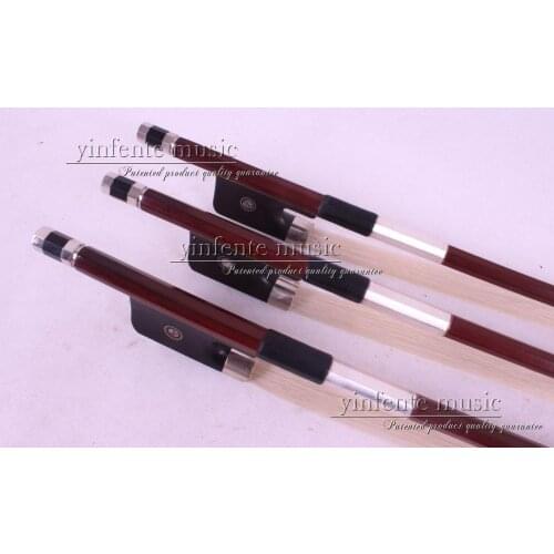 1 pcs 4/4 New Cello Bow Ebony Frog Silver String Straight #38