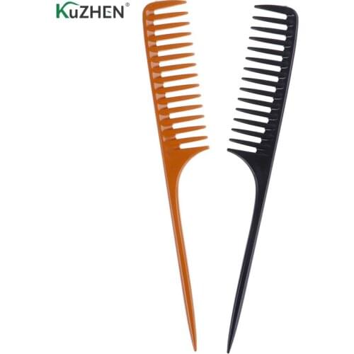 1Pcs Professional Tip Tail Comb For Salon Barber Section Hair Brush Hairdressing Tool DIY Hair Wide Teeth Combs