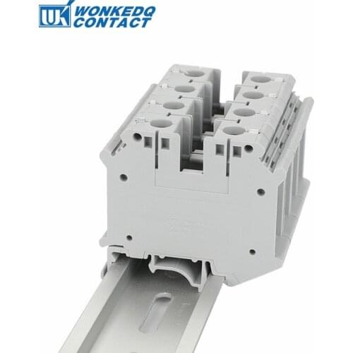 Din Rail Terminal Blocks 10Pcs UIK-35 Universal Class Connector Screw Terminal blocks UIK35