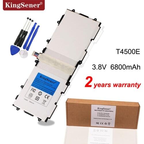 KingSener T4500E Battery For Samsung GALAXY Tab3 P5200 P5210 P5220 P5213 GT-P5200 Tablet PC T4500E T4500C Tablet Battery +Tools