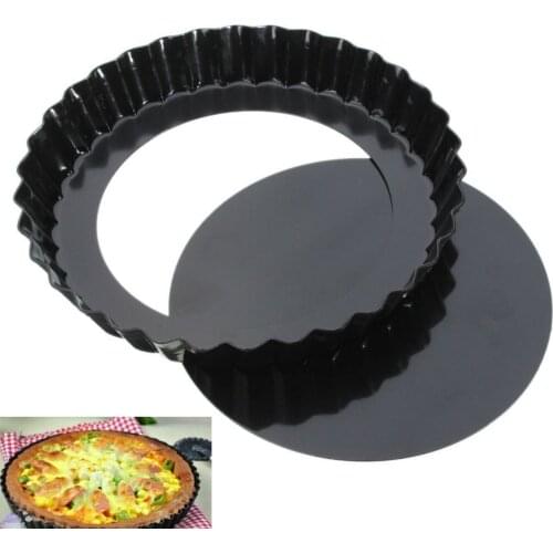 Quality Non-stick Aluminum Cake Pie Pan 6''Loose Base Fluted Cake Baking Tray Mold Kitchen Pizza Flan Tin Tart Pie Cake Pan Tool