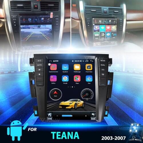 Android car autoradio Tesla style multimedia player for Nissan teana 2003-2007 car radio stereo DVD player 2din