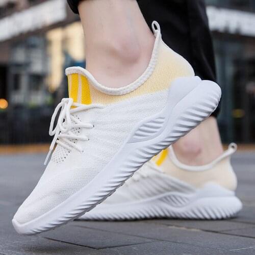 Baideng Light Cheap Men Running Shoes Air Mesh Breathable Sport Shoes White Style Cool Man Athletic Sneakers Male Outdoors Shoes