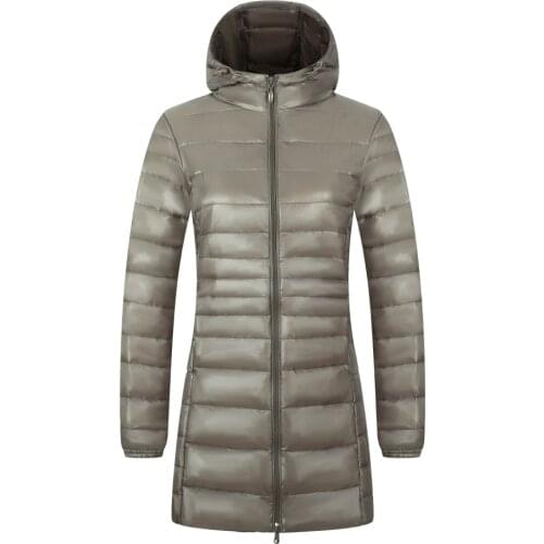 NewBang 8XL Ladies Long Warm Down Coat With Portable Storage Bag Women Ultra Light Down Jacket Womens Overcoats Hip-Length