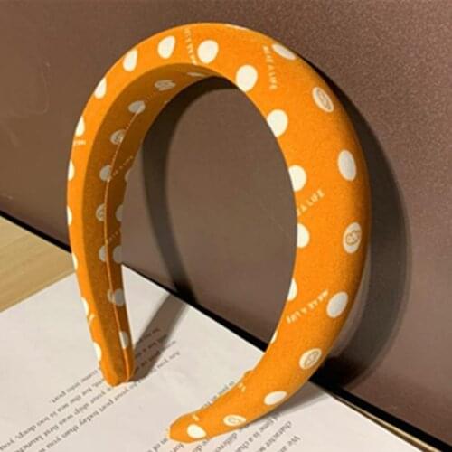 Teen Girls Headdress Thick Hairband Print Cute Dots Padded Hairband Women Hair Accessories Adults Face Wash Headband Hair Hoop