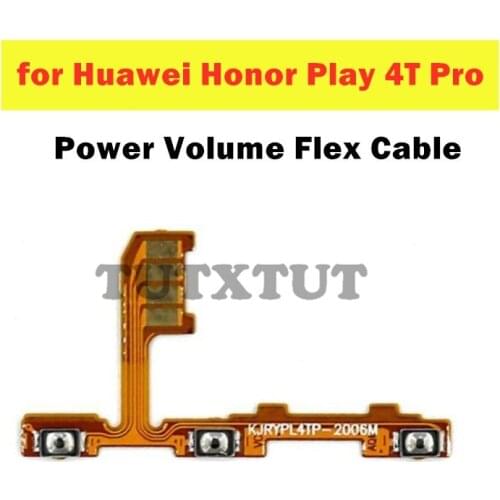 For Huawei Honor Play 4T Pro Power Volume Flex Cable ON OFF Side Button Switch Flex Cable Replacement Repair Spare Parts