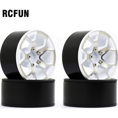 Metal Beadlock Wheel Hub Rim Fit 1.9 Tires for 1/10 RC Crawler Axial SCX10 90046 D90