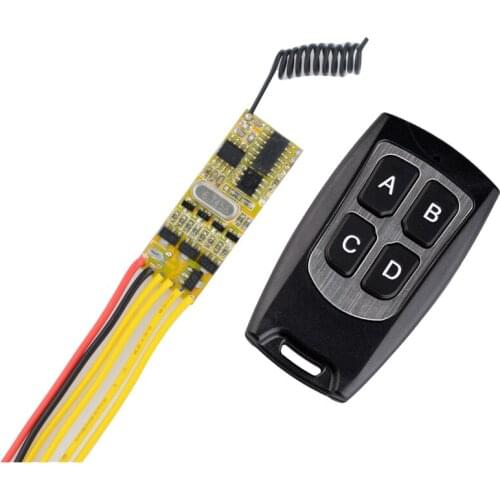 DC5V -12V Mini Remote Control Switch 3V 3.7V 4.5V 5V 6V 9V 12V Micro 4CH Receiver Transmitter Small Size RX